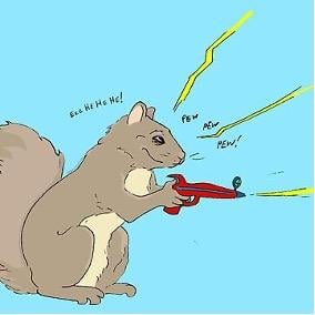 Squirrel, laser