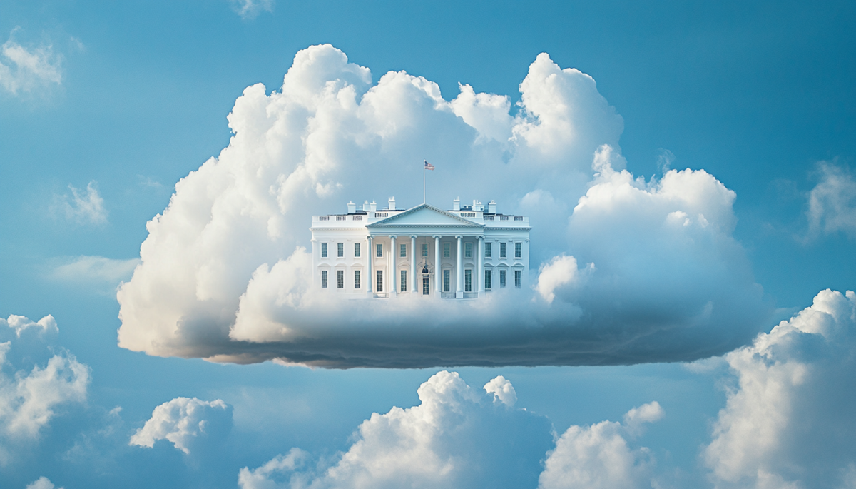 White House in the clouds